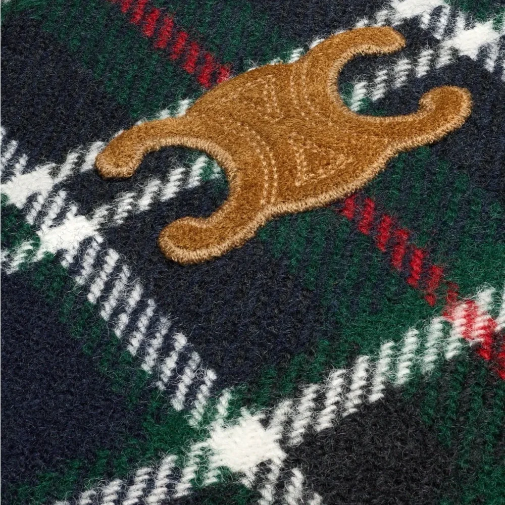 Celine Triomphe Jacket Tartan Wool - Picture 6 of 9